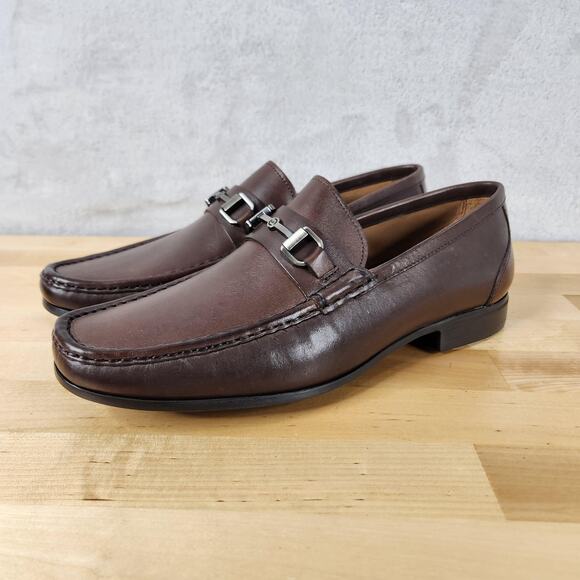 Peter Millar Crown Leather Bit Loafer Shoes Mens 8.5 Brown Hyperlight Slip On main image 4